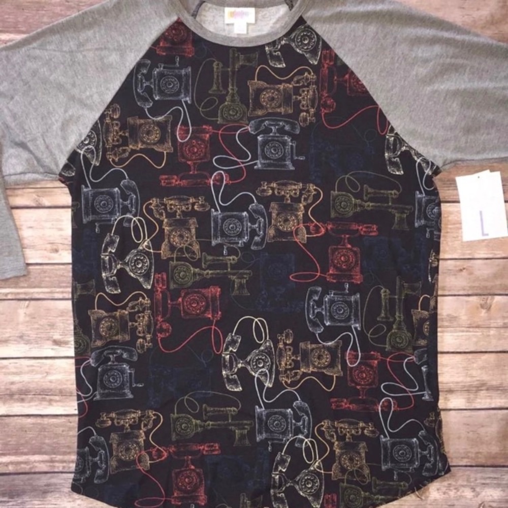 LuLaRoe Large Randy old fashion phones NWT
